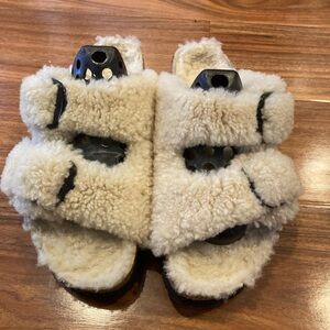 Birkenstock Papillio Arizona Big Buckle tan Shearling 39/L8